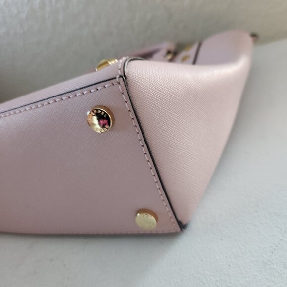 Nwot Michael Kors Sandrine Gold Studded Shoulder Bag Satchel Purse - Picture 8 of 12